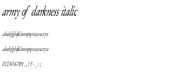 Army of Darkness Italic police